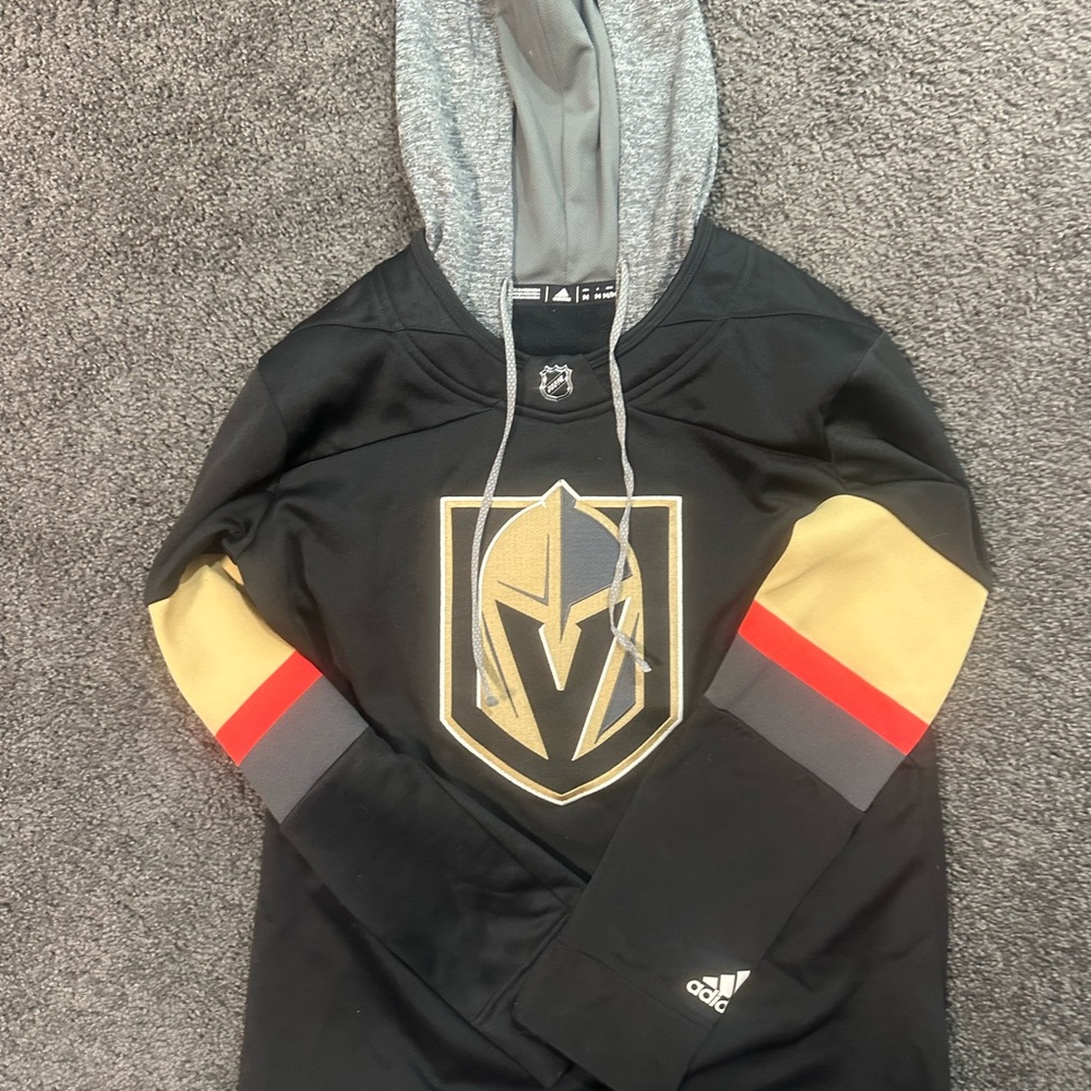 Adidas Kids Black and Gold Hoodie- NHL Las Vegas Golden Knights